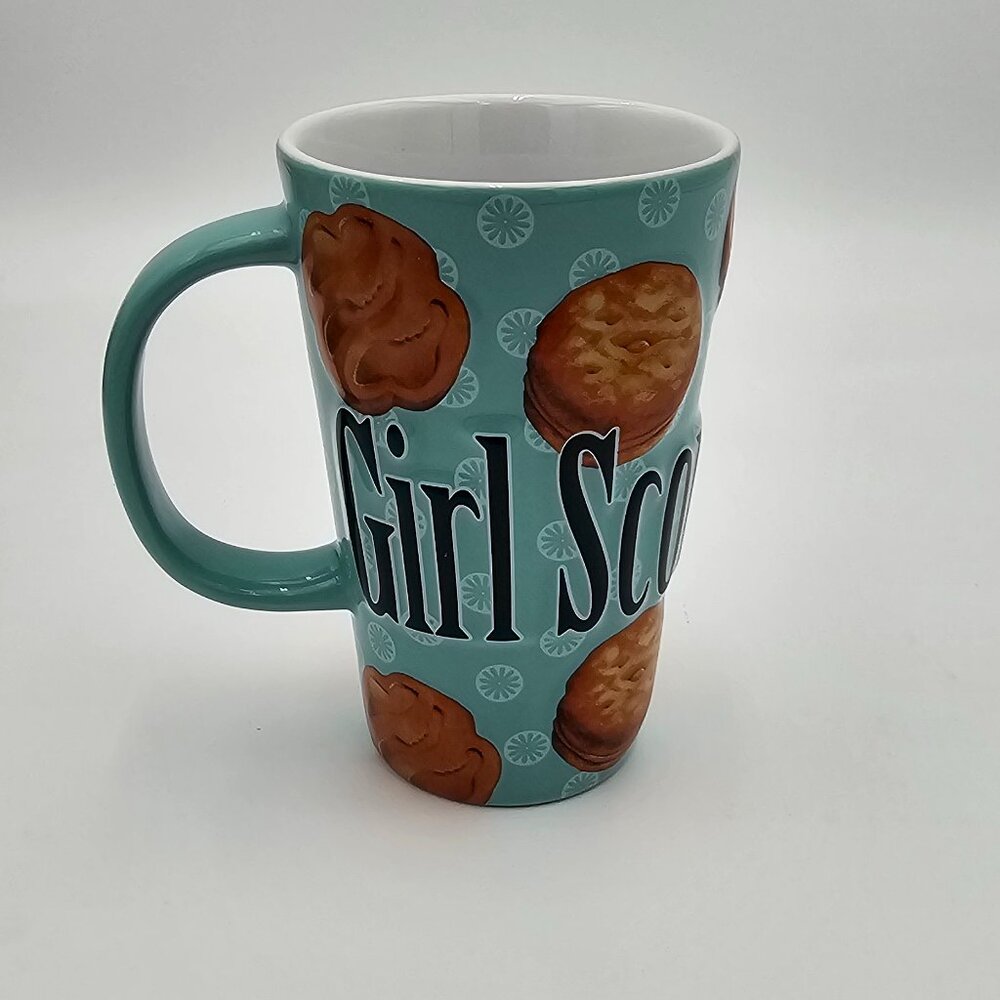 GIRL SCOUT COOKIES Tall 12 Oz Textured Embossed Mug 2007